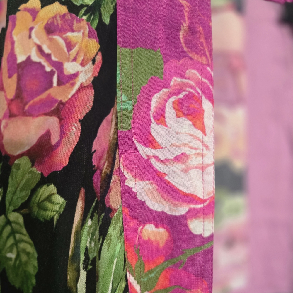 Anthropologie Floral and Geometric Kimono - Pink, Green, Black - Picture 2 of 9
